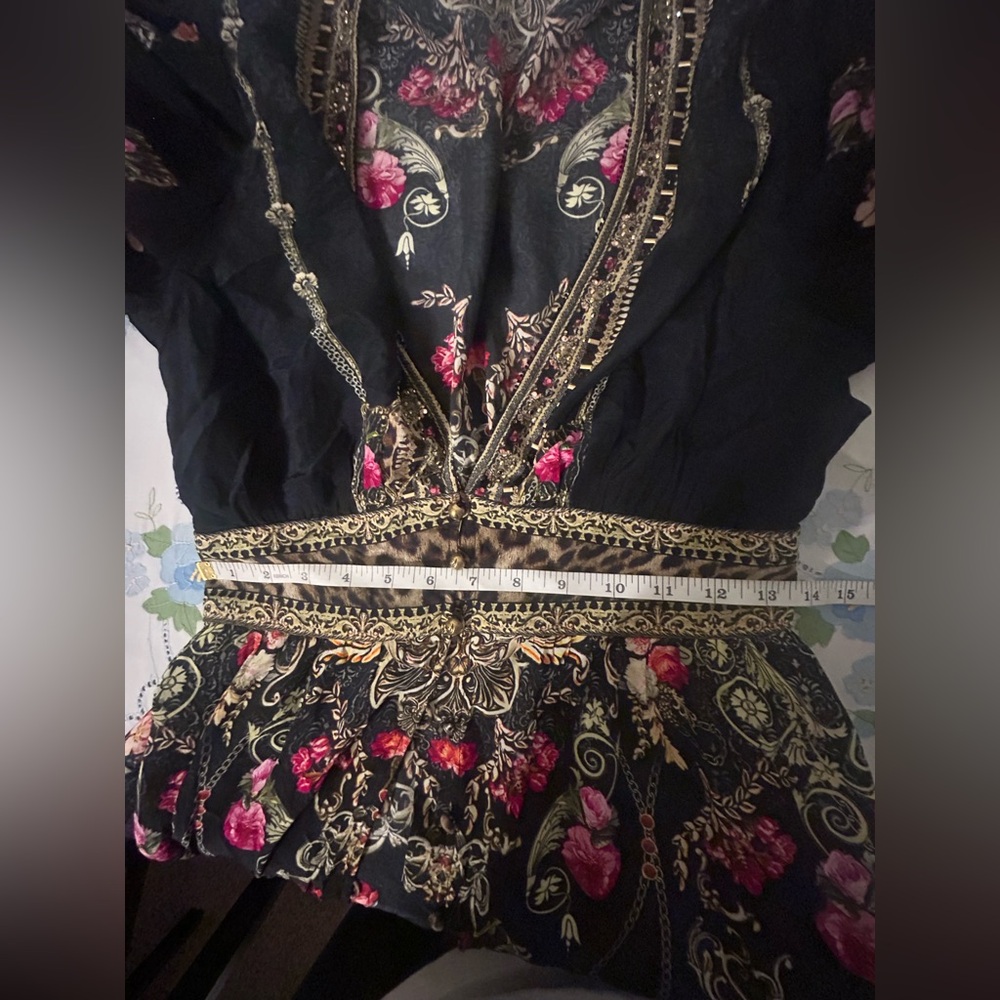 Camilla Black and Gold Button Front Frill
Dress
Gothic Goddess - Picture 14 of 16